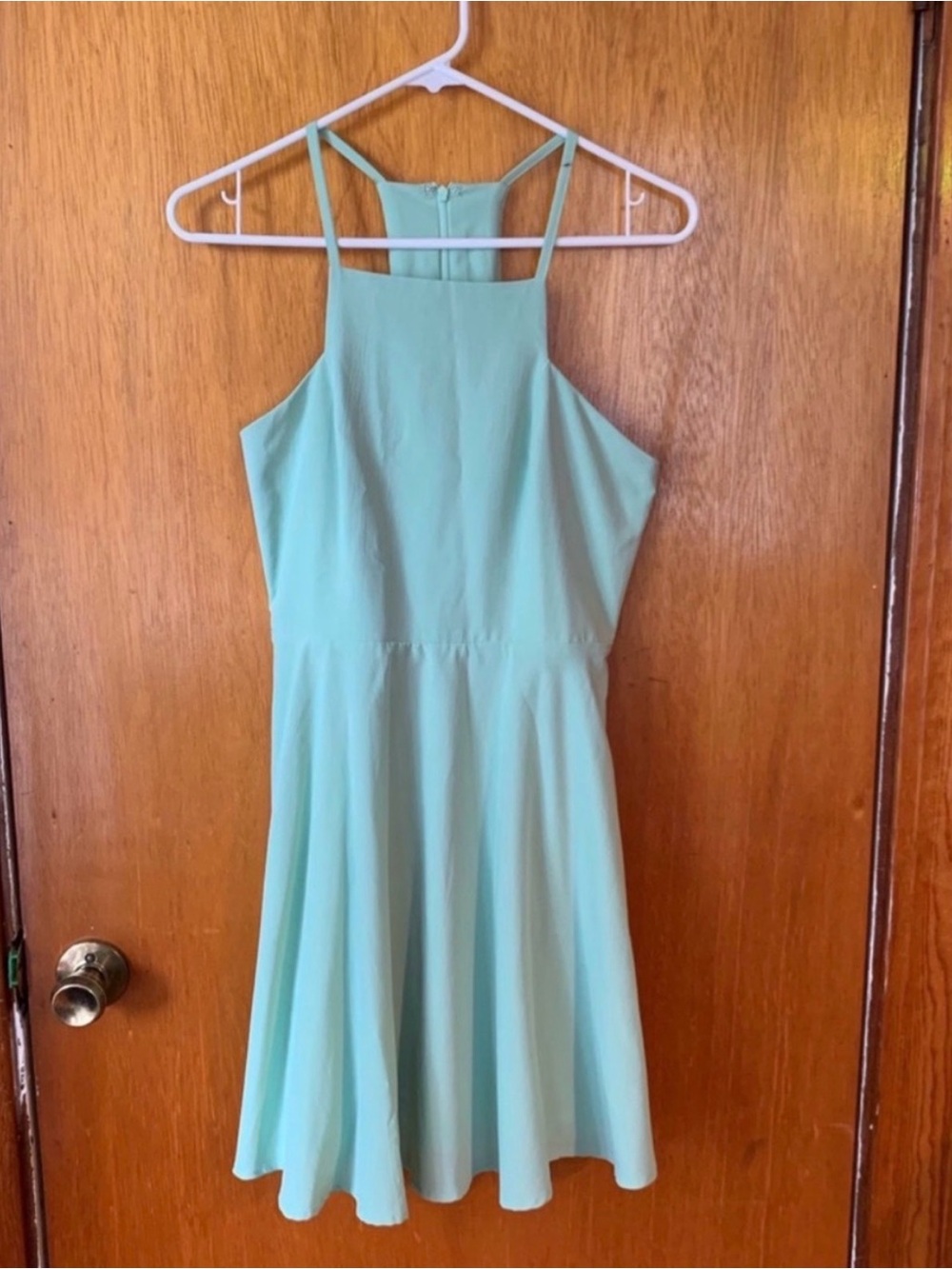 Lulu's Mint Green Halter Midi Dress